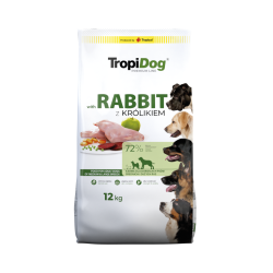 TROPIDOG PREMIUM Z KRÓLIKIEM DLA ŚREDNICH I DUŻYCH RAS 12KG